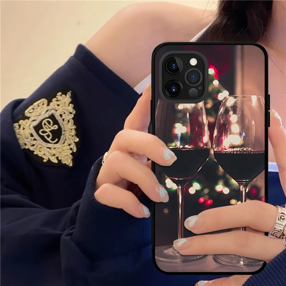 Glass Of Wine Red Wine Phone Case For IPhone 15 8 7 6 6S Plus X SE 2020 XR XS 14 11 12 13 Mini Pro Max Mobile Case