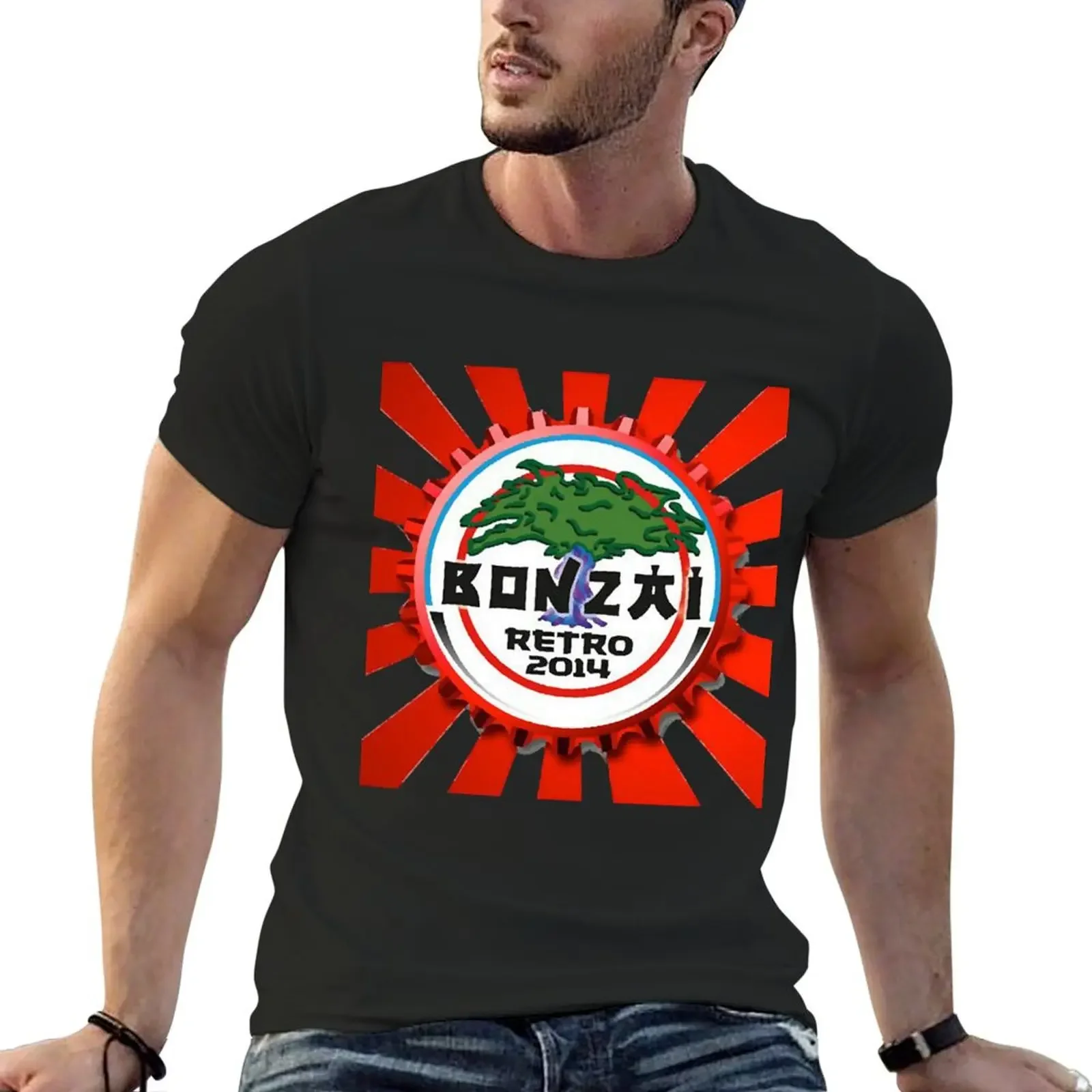 Bonzai Records Logo T-Shirt plus size clothes oversizeds aesthetic clothes sublime plain black t shirts men