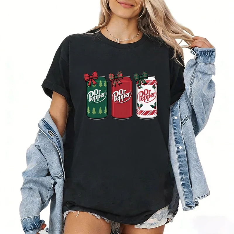 Camisetas gráficas Dr Pepper С Принтом Ropa Mujer Roupas Feminina Dames Kleding camisa con patrón divertido Mujer Camiseta Ropa de Mujer