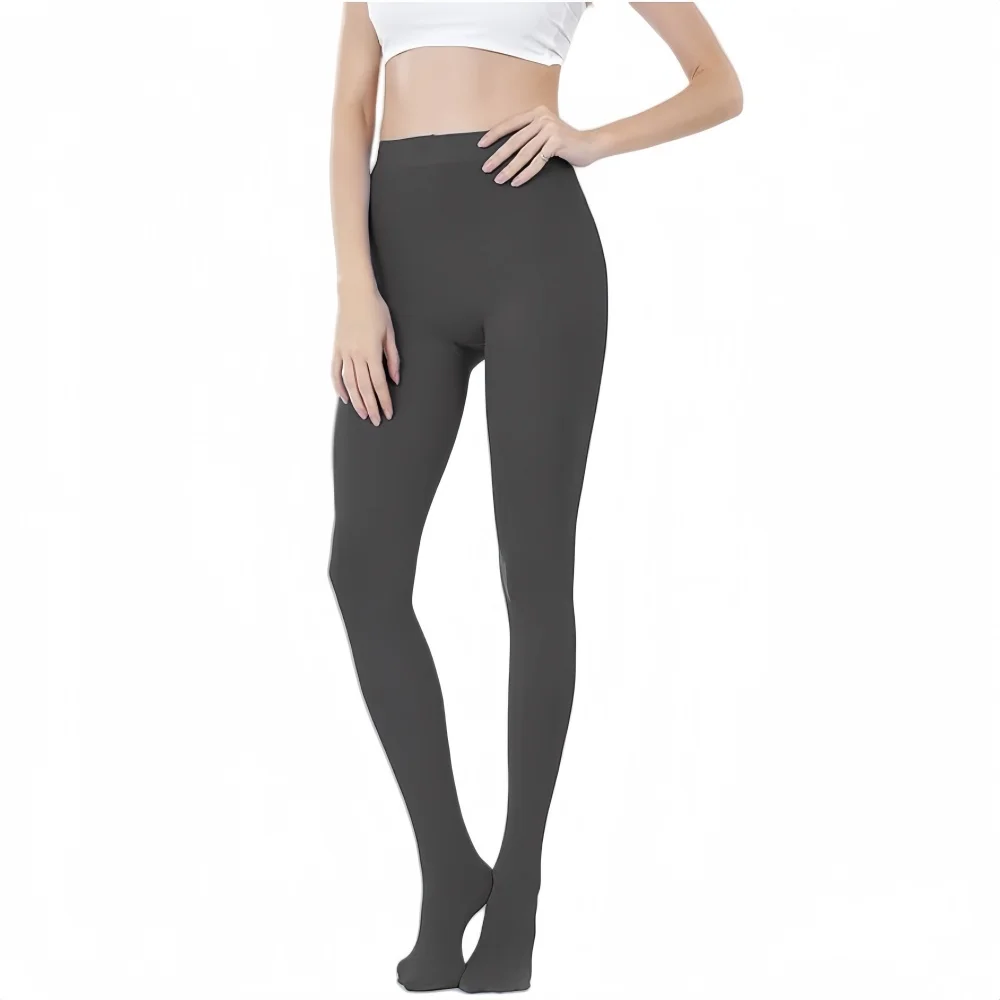 DOIAESKV حجم كبير اتجاهات الجوارب للنساء 80D شبه مبهمة القدمين جوارب طويلة المرأة تشغيل مقاومة الجوارب جوارب عالية الخصر