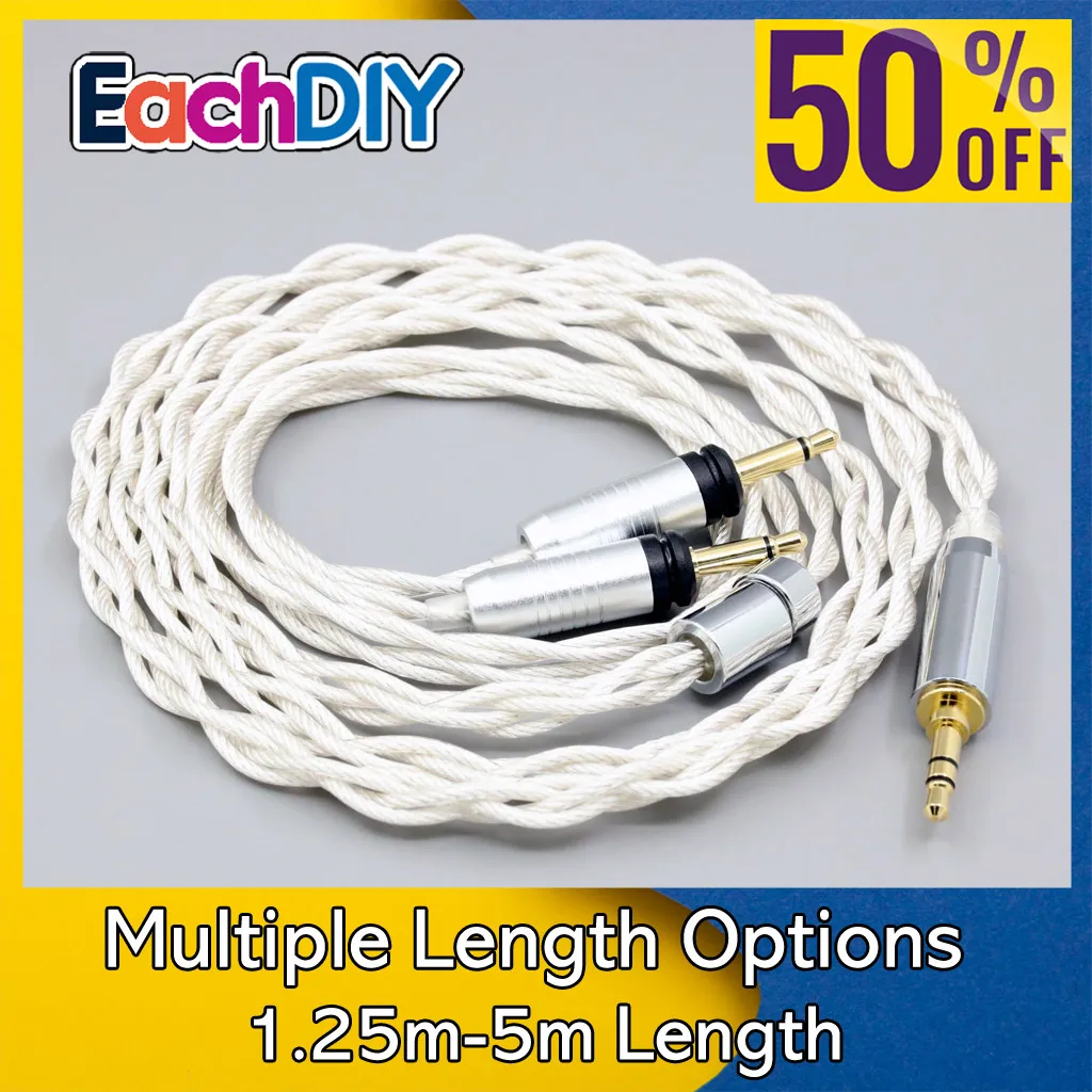 الجرافين 7N OCC الفضة مطلي Type2 سماعة كابل ل البؤري واضح Elear Elex Elegia Stellia المزدوج 3.5 مللي متر سماعة التوصيل LN008272