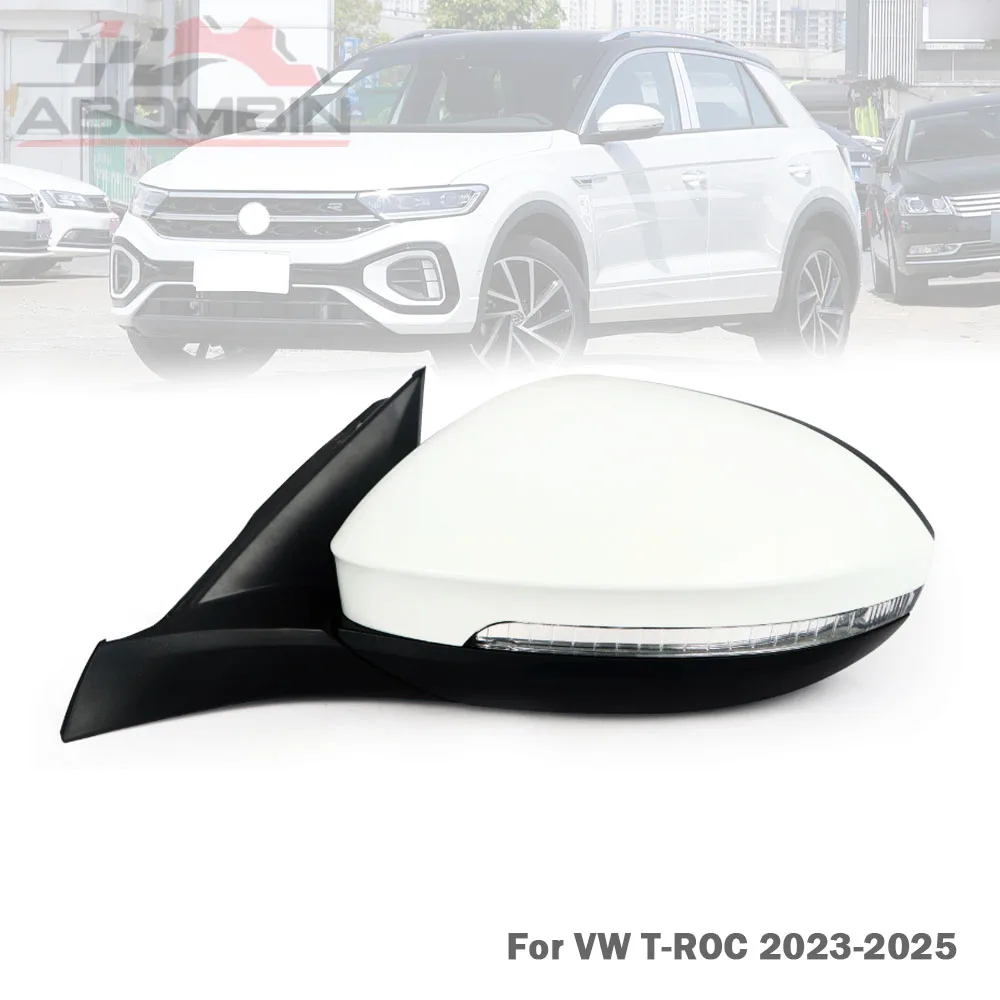 Side Rear View Mirror Assembly Turn Light Assy For VW T-Roc 2023 2024 2025