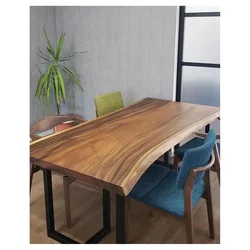 Solid Walnut Wood Slab Large Size Irregular Shaped Wood Dining Table Top Live Edge High-end Simplicity Robustness Customizable