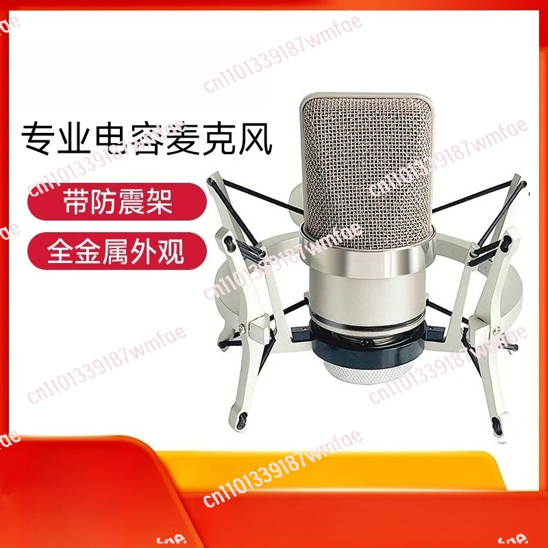 

102 large diaphragm studio condenser microphone audiobook dubbing live microphone with anti-vibration stand