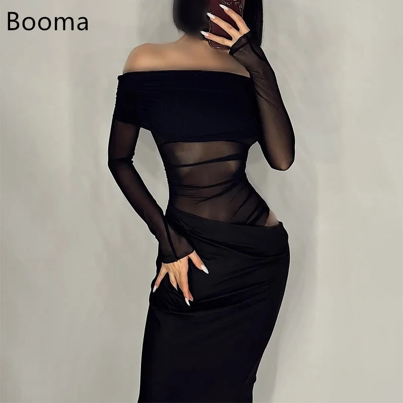 

Booma Mermaid Long Simple Evening Dresses Off The Shoulder Pleat Formal Dresses for Women Elegant Prom Gowns Custom Made 2025