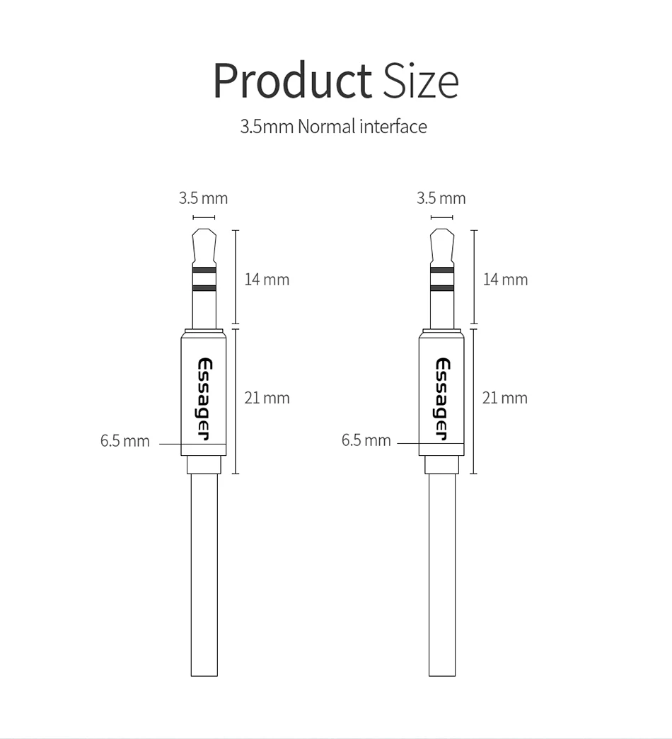 Essager kabel Aux przewód głośnikowy 3.5mm Jack kabel Audio do adaptera słuchawkowego samochodowego Jack 3.5mm kabel głośnikowy do Samsung Xiaomi