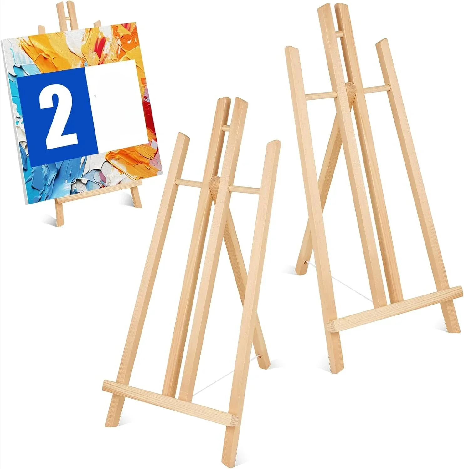 

2pcs 17 inch desktop easel, easel stand, tripod, Painting party Easel, Kids student desktop easel