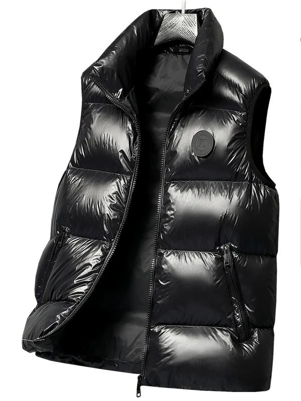 

High Quali Thi Du down Vest Bread Coat Trendy White Du Feather Youth Outerwear Zipper Closure Color Autumn Winter