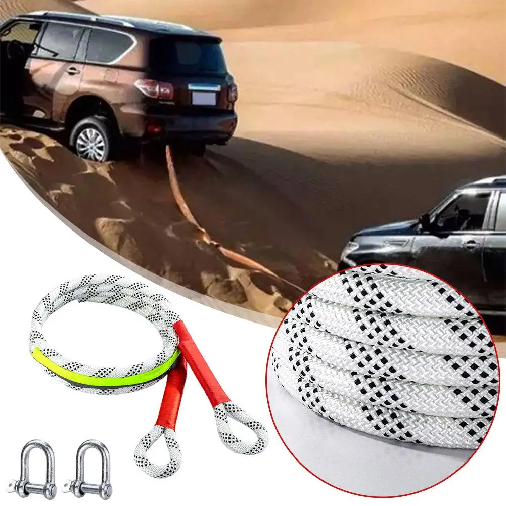 1pcs 3/5Tons Car Tow Rope Outdoor Off-road Trailer Emergency Rescue Rope Thicker Nylon Pulling Wear-resistant Car Towing Rope