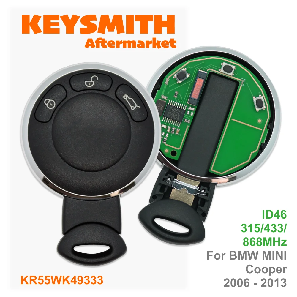 

KEYSMITH KR55WK49333 Пульт дистанционного управления для автомобиля 315/434/868 МГц ID46 Pcf7953 для BMW Mini Cooper 2006-2013