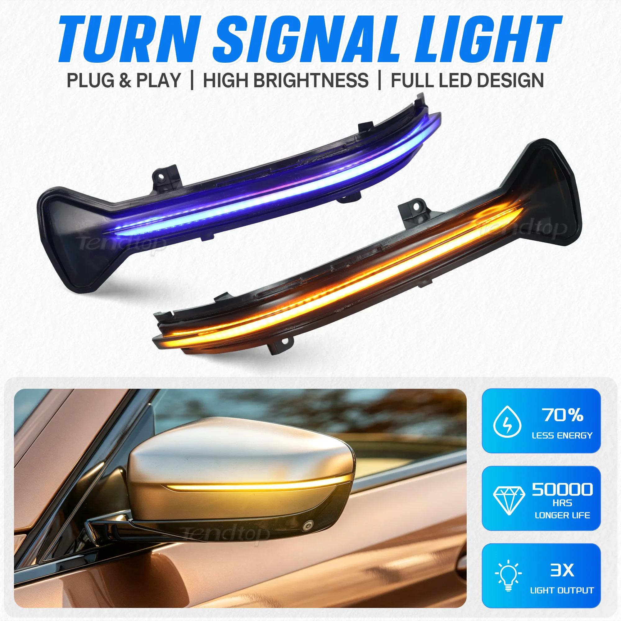 Led Side Mirror Turn Signal Lights Dynamic Side Mirror Blinker Sequential Lamp Aseembly for Bmw 5 6 7 8 3 Series G38 30 31 11 M5