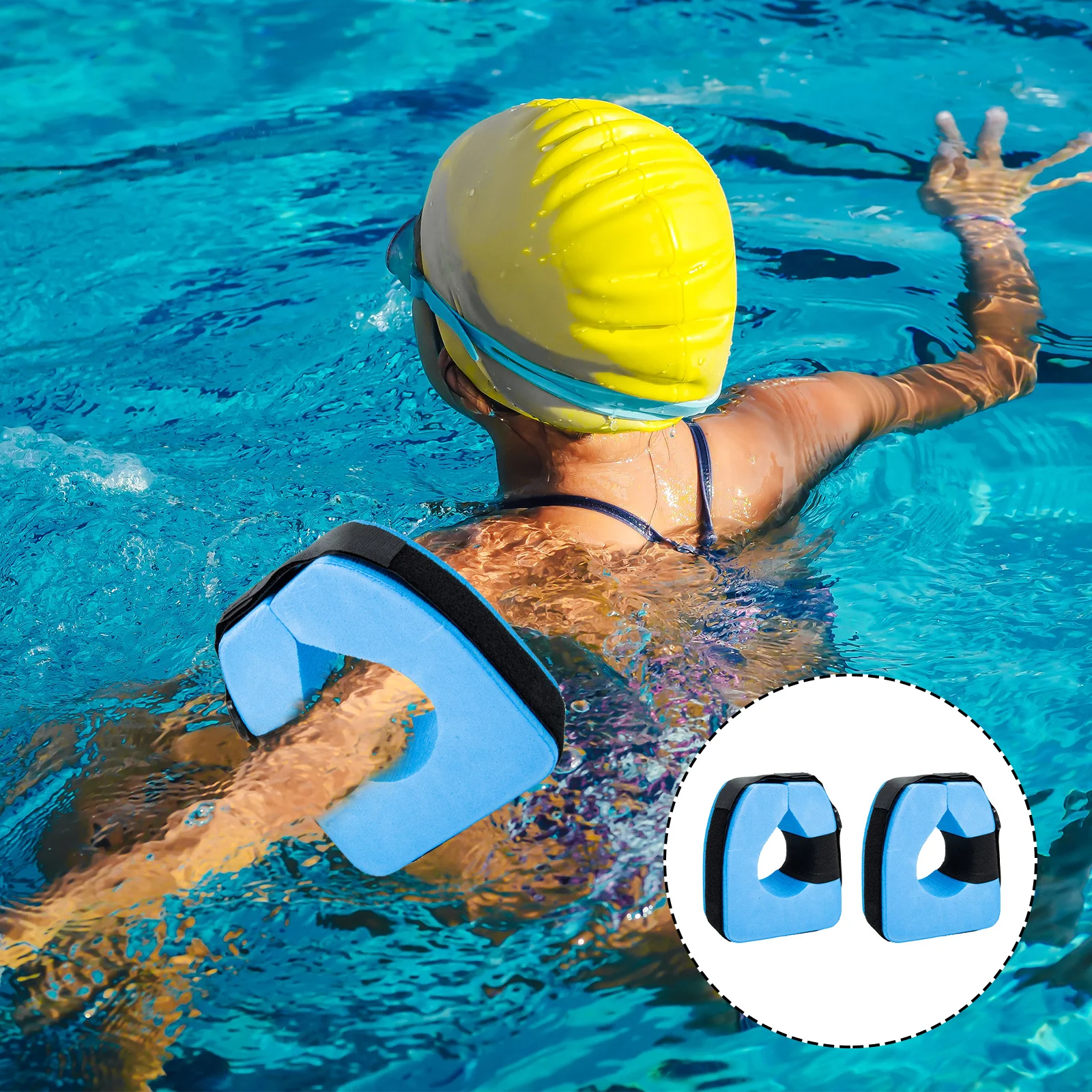 قطعتان من أكمام السباحة خفيفة الوزن من إيفا لسلامة المياه وحفلات حمام السباحة والشاطئ تستخدم عوامات الذراع