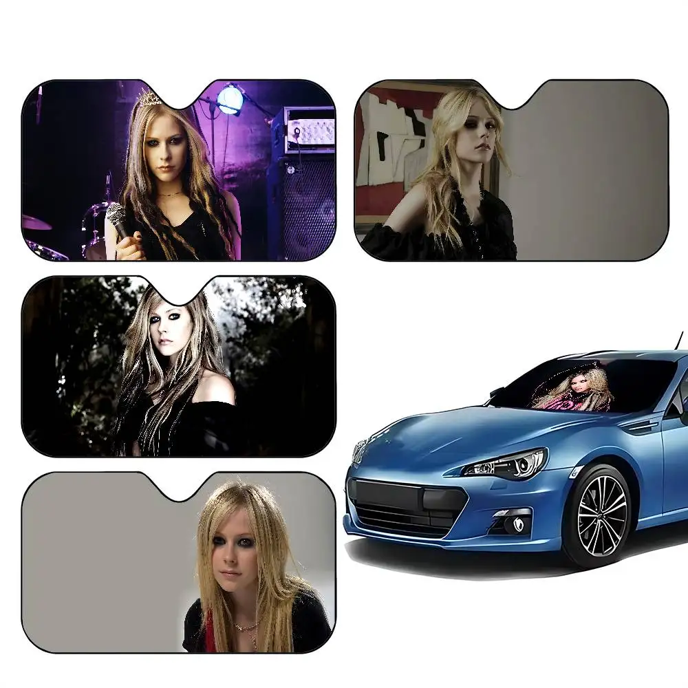 

Star Singer A-Avril L-Lavigne Car SunShade Car Sunshade Covers Cover Universal Windscreen Folding Visor