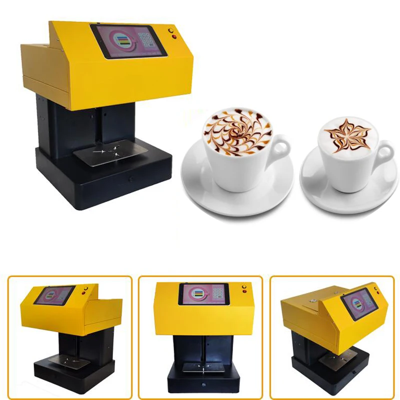 Coffee Latte Art Maker 220V Coffee Latte Drawing Machine Edible Intelligent Automatic Milk Cap Milk Foam Printer Equipment