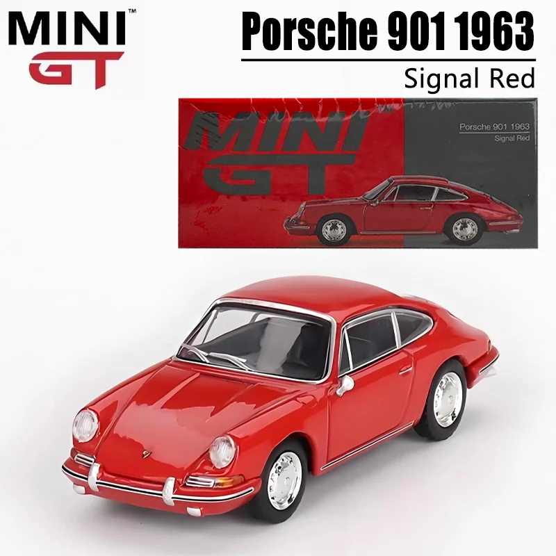 

MINIGT Scale 1/64 Porsche 901 1963 Signal Red Alloy Toy Diecast Metal Model Gift