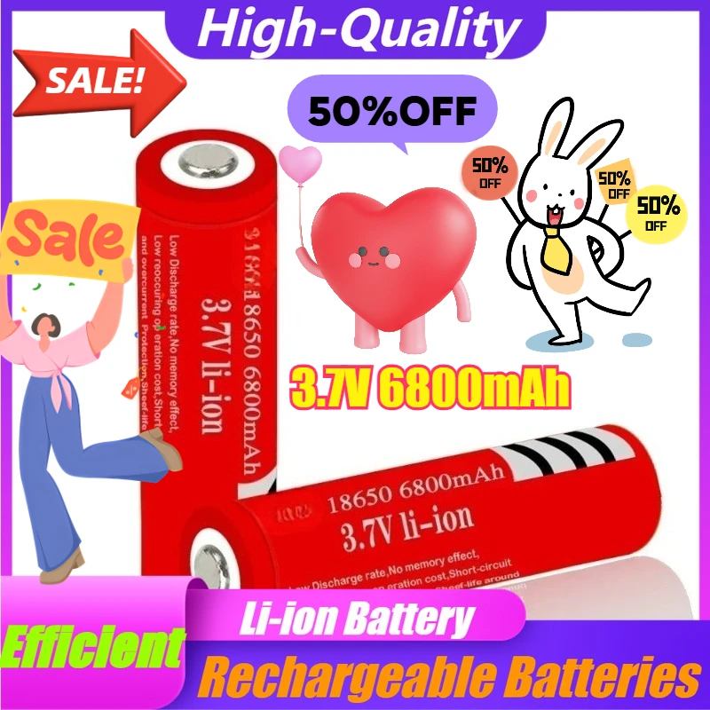 

NEW 10PCS 3.7V 6800mAh BRC 18650 Rechargeable Lithium-Ion Battery