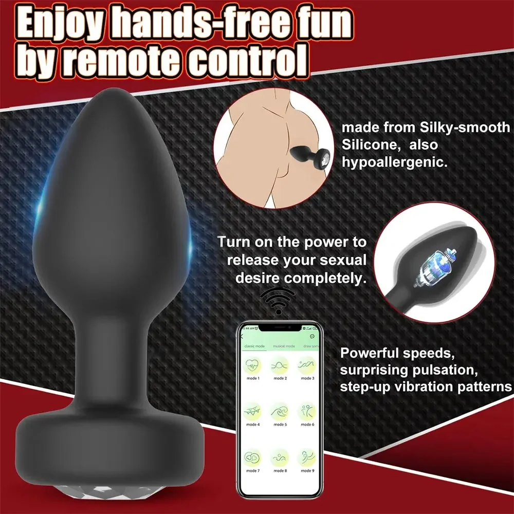 Ass Stimulator Female Wireless Remote Prostate Vagine Silicone Women's Plug Buttplug Vibrator Men Masculino Orgasm