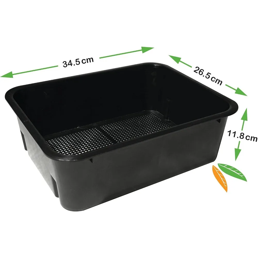 سلة سماد دودة مكونة من 4 صواني، باللون الأسود مع مقياس للفراش والتربة، مثالية للأسر الصغار #6