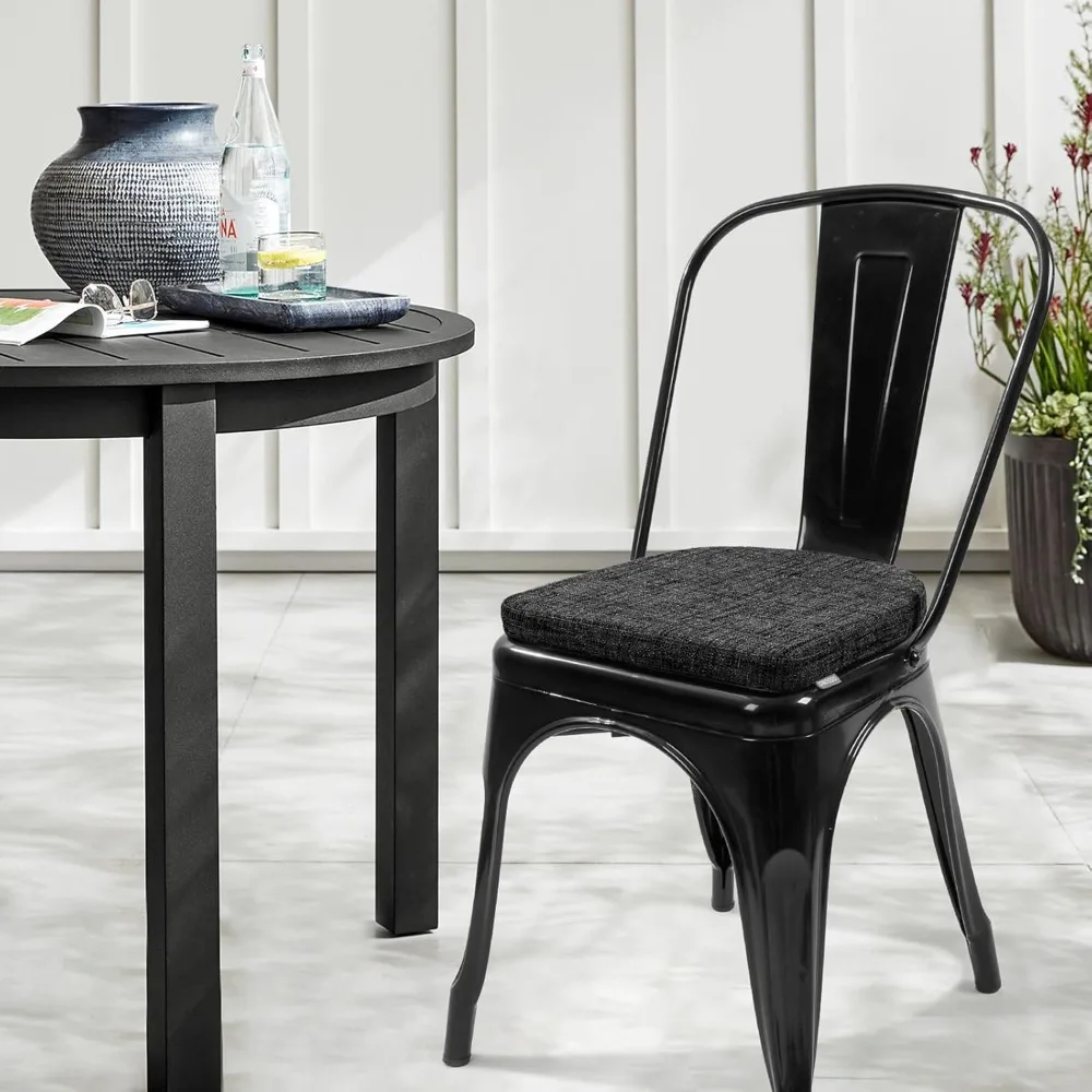 SINOSSO رغوة الذاكرة 14 وسائد كرسي معدنية 4 قطع، منصات كرسي مغناطيسية على الطراز الحديث المتشابك لتناول الطعام والمطبخ والمقهى بيسترو St