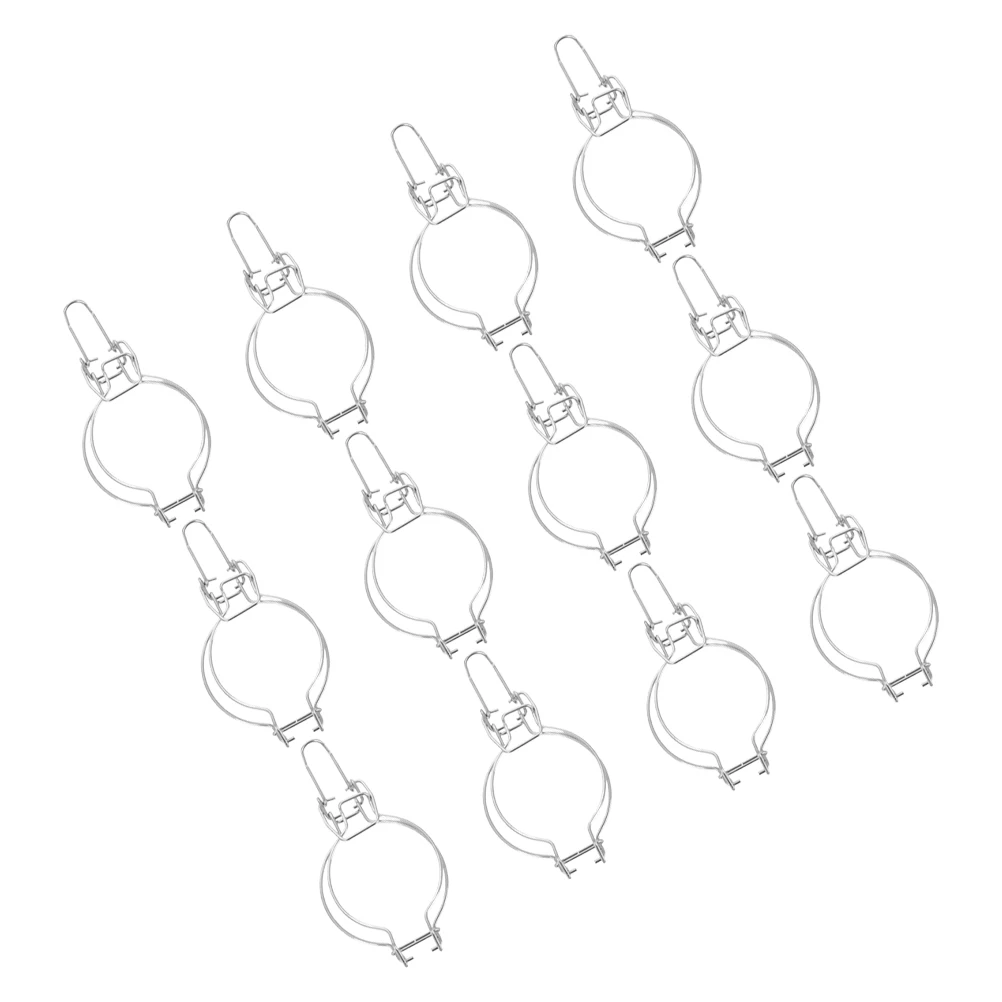 

12pcs Stainless Steel Sealing Can Buckle Kitchen Storage Canisters Regular Mouth Wire Handles Carriers Wide Mason Jars Glass