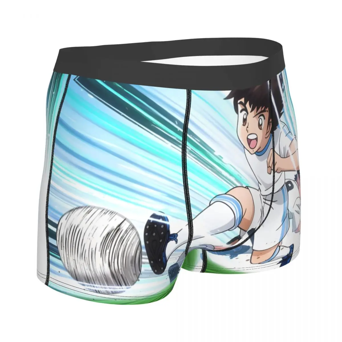 Kick The Football Captain Tsubasa Soccer Anime Underpants Breathbale Panties Male Underwear Print Shorts Boxer Briefs