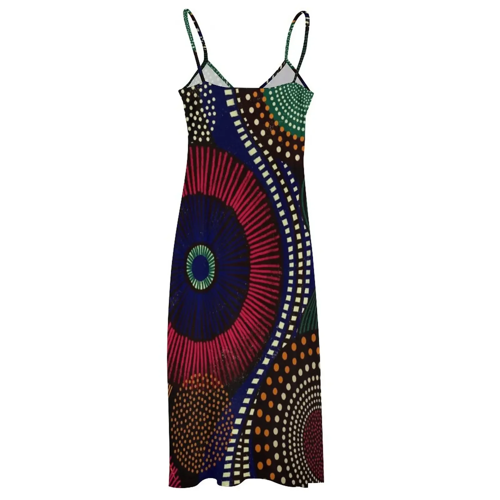 African Tribal Pattern In Colorful Tone Sleeveless Dress Prom gown evening dress woman party dress women elegant luxury