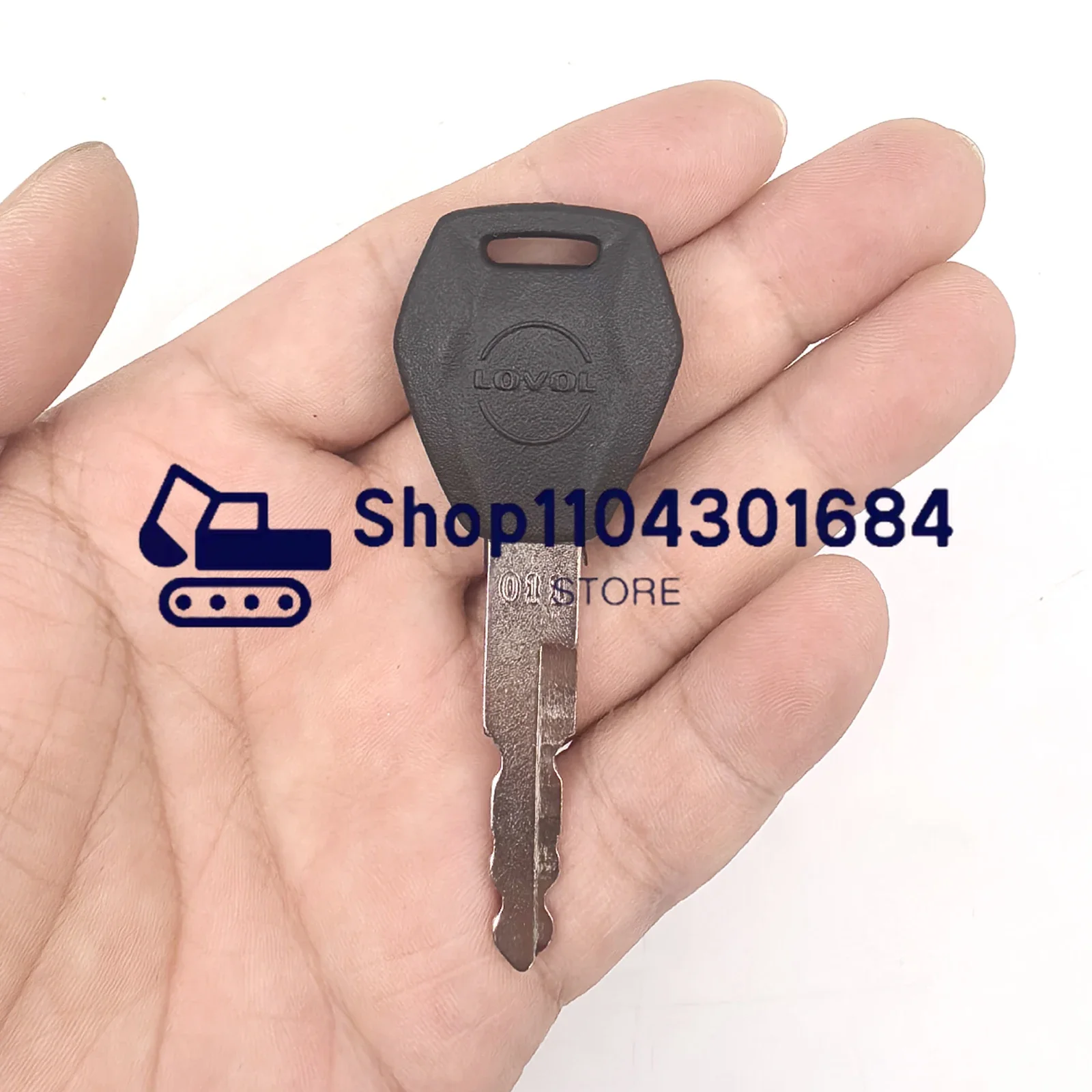 2PCS Serial Number 011 Key New Style for Lovol Excavator FR60 75 80 150 220 260 330 360 Ignition Switch Door Opening Key