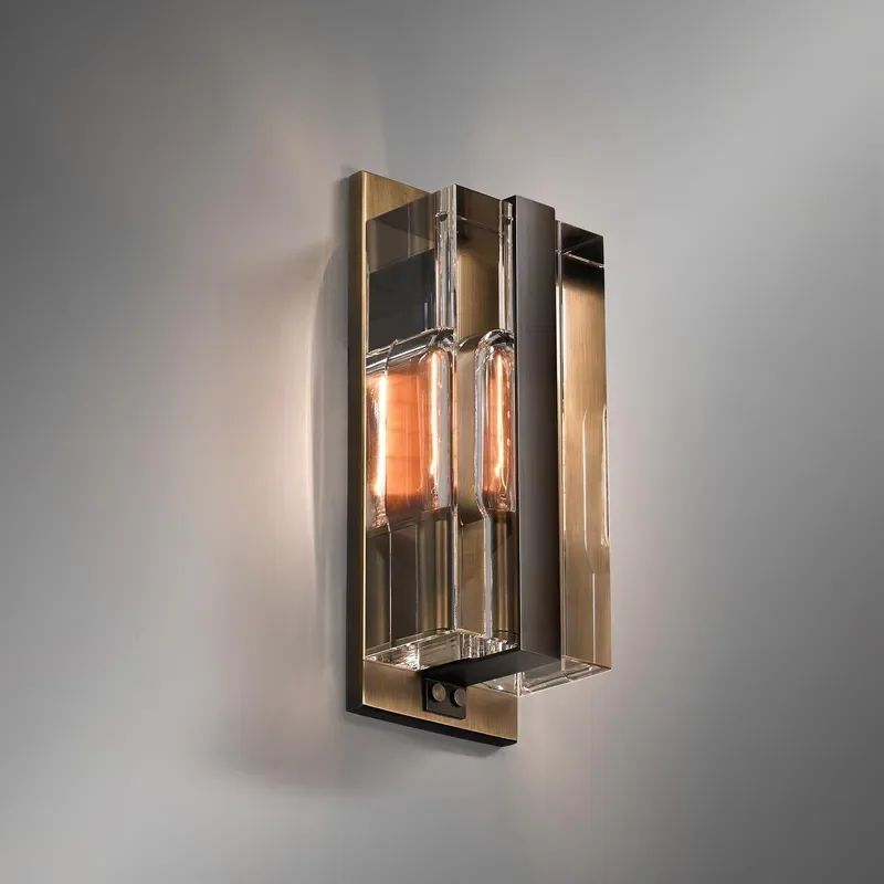 New Design Jonathan Browning Lighting Brass Glacon Short Wall Sconce Modern Light Hanging Lead Crystal Lamp for Dinning Room