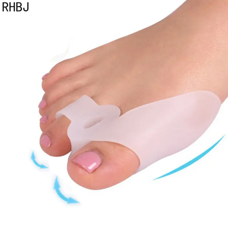 Corrector de pulgar de Gel de silicona para juanete, separador Protector de Hallux Valgus, alisador de dedos, herramienta de cuidado de los pies, 2