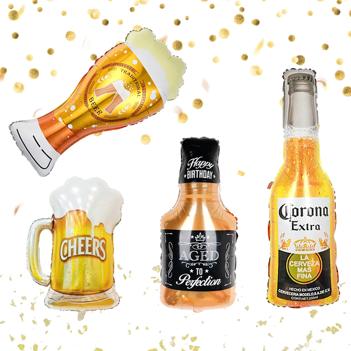 Globos de cristal para botellas de cerveza de whisky, fiesta de cumpleaños, Oktoberfest, bar, Año Nuevo, decoración de aniversario