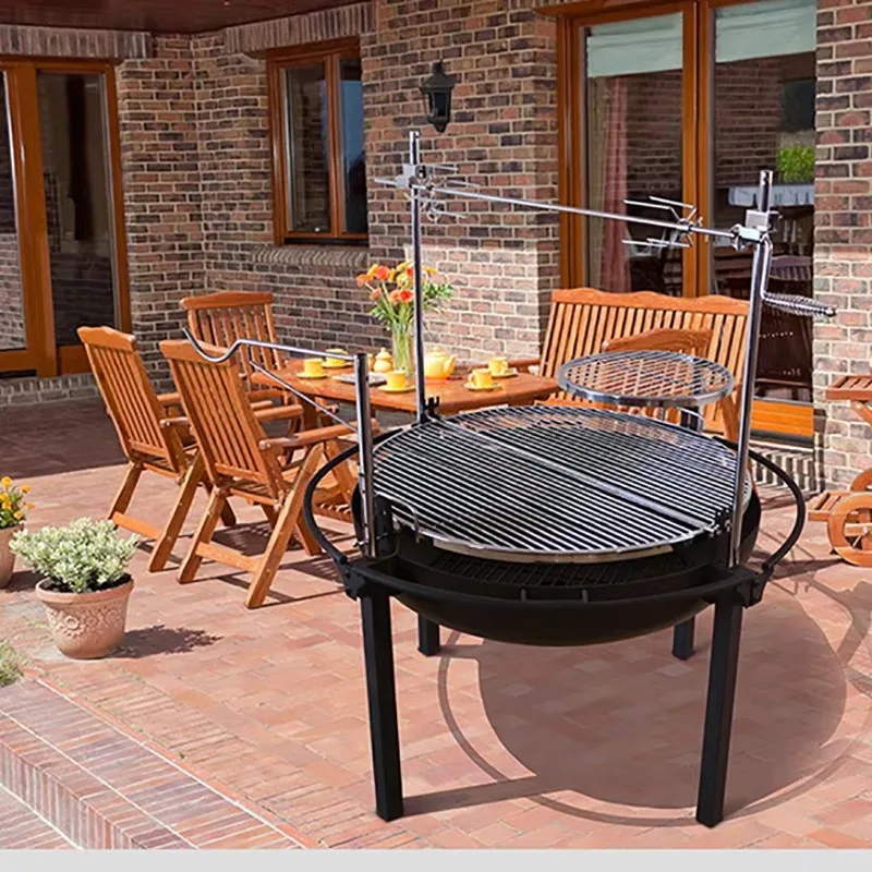 Heavy-duty Multi-purpose Barbecue Stove Picnic Garden Villa Barbecue Grill Outdoor Large Multi-person Cast Iron Grill