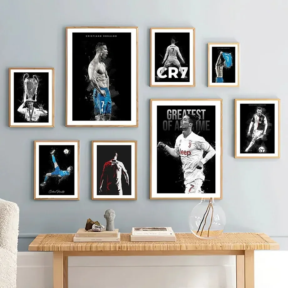 Legendary Football Star Cristiano Ronaldo Wall Art Canvas Painting Nordic And Prints Home Decor Pictures For Living Room
