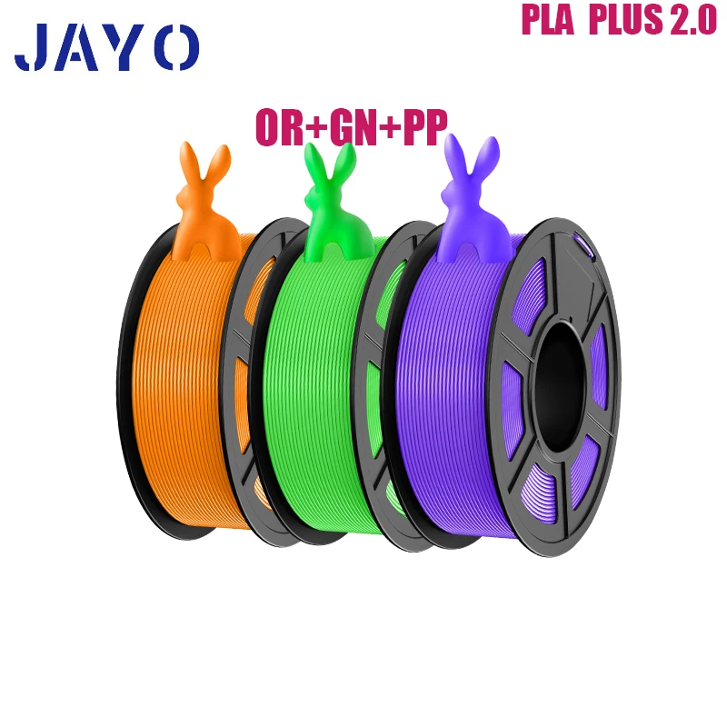 JAYO PETG/pla plus 2.0 3D Printer Filament 3Rolls no bubbles smooth multiple colors 3D Filament Fit For FDM Printers 1Roll/1.1KG