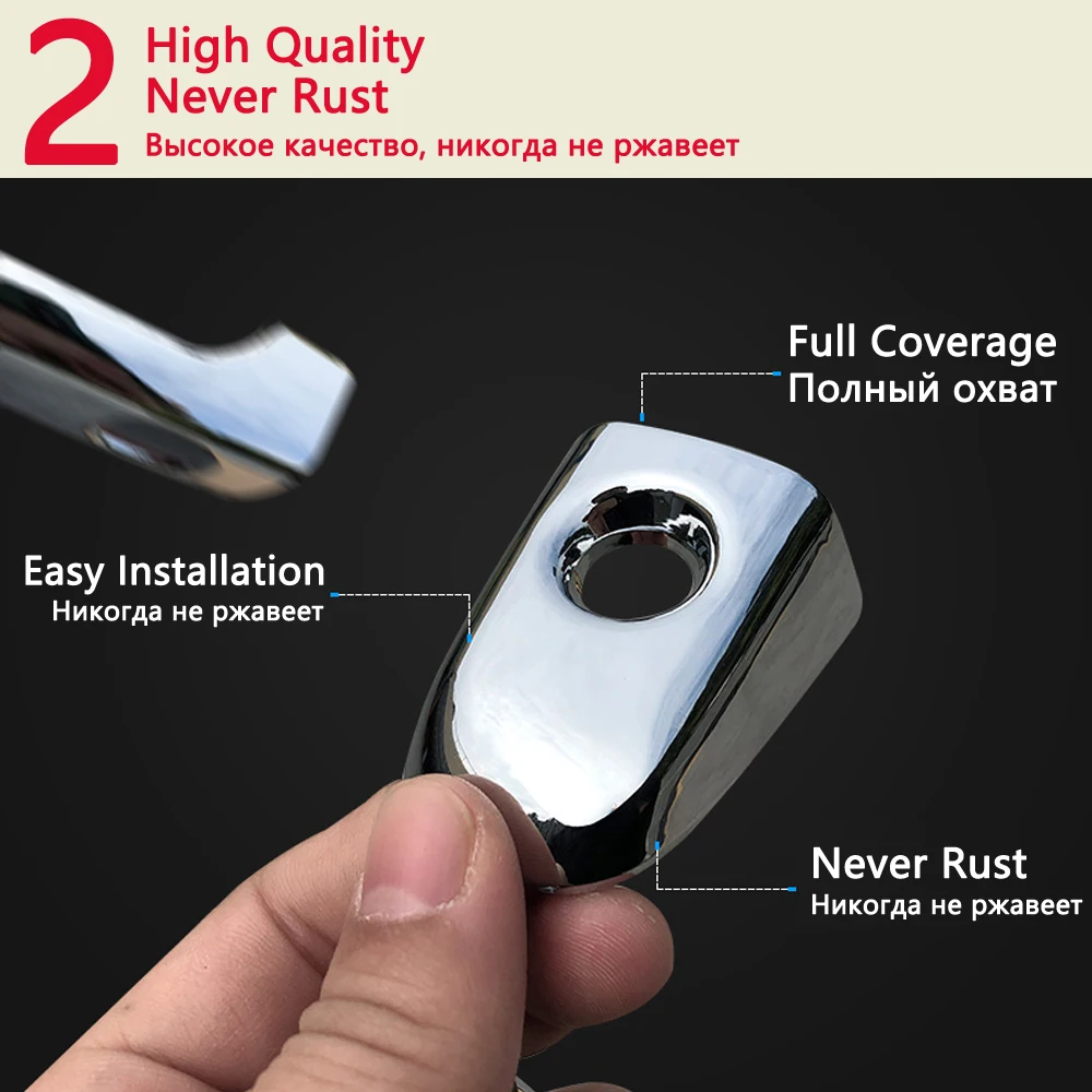 for Toyota Corolla Axio Fielder E160 2013~2019 Chrome Door Handle Cover Exterior Trim Key Cap Car Stickers Accessories 2014 2015