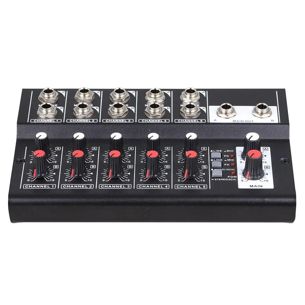 MIX5210 10-Channel Mixing Console Digital Audio Mixer Stereo for Recording DJ Network Live Broadcast