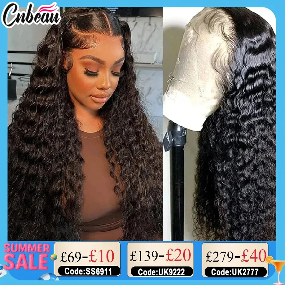 

Глубокая волна 13x6 HD Кружевной фронтальный парик Бразильские вьющиеся человеческие волосы Парики для женщин Парик из натуральных волос на кружеве Предварительно выщипанный 34 дюйма