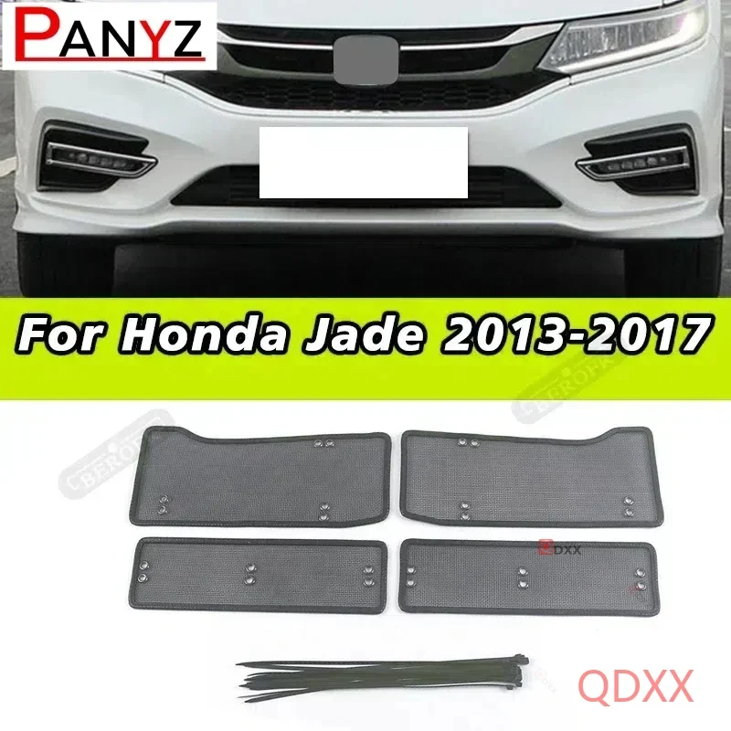 Car Middle Insect Screening Mesh Front Grille Insert Net Anti-mosquito Dust for Honda Jade 2013-2016 2017+ Accessories