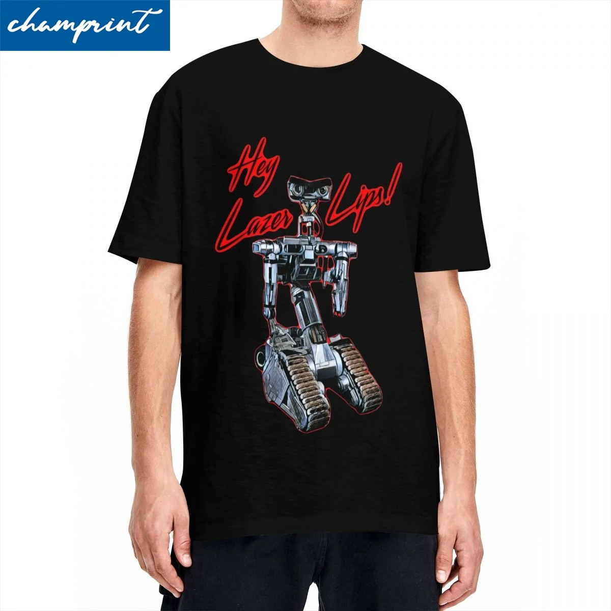 Short Circuit Men Women T Shirt Johnny 5 80s Retro Robot Movies Tee Shirt Short Sleeve T-Shirt 100% Cotton Gift Idea Tops