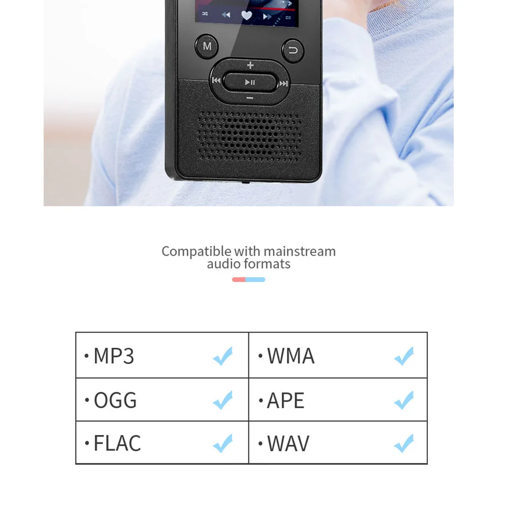 New Bluetooth MP4 Music Player Built-in 4G /8G HiFi With Radio /FM/ Record/e-book /video MP4 Player Support for Tf card