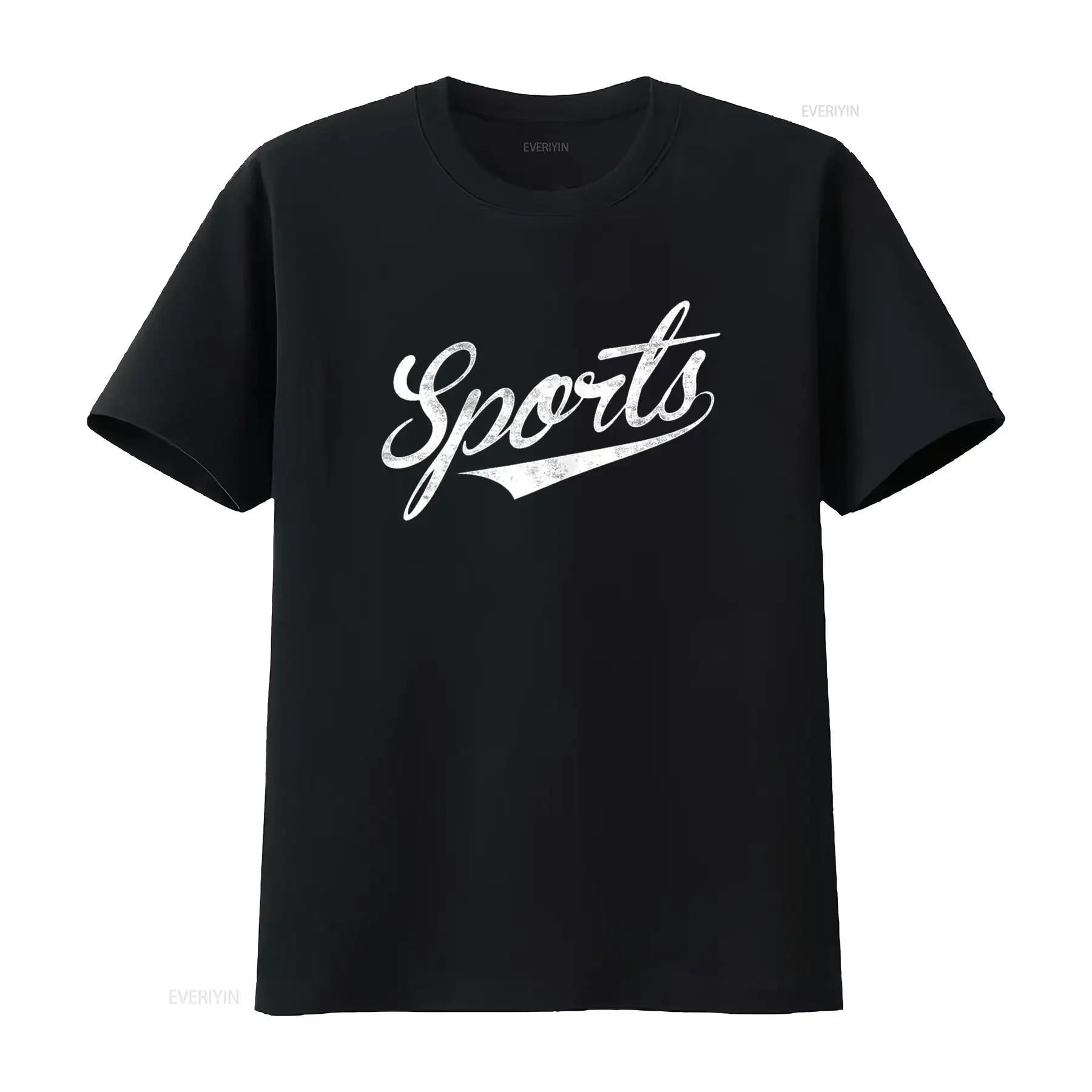 

The word Sports T Shirt A that says vintage Washed Slightly Breathable Stretched Top For Everyday Wear homme Comfortable
