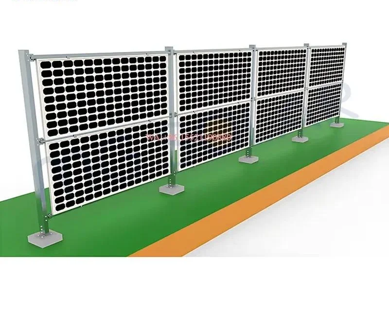 wmwmnu for Solar Vertical Bifacial Fence PV Farms Mounting Systems Fence Ground Mount System