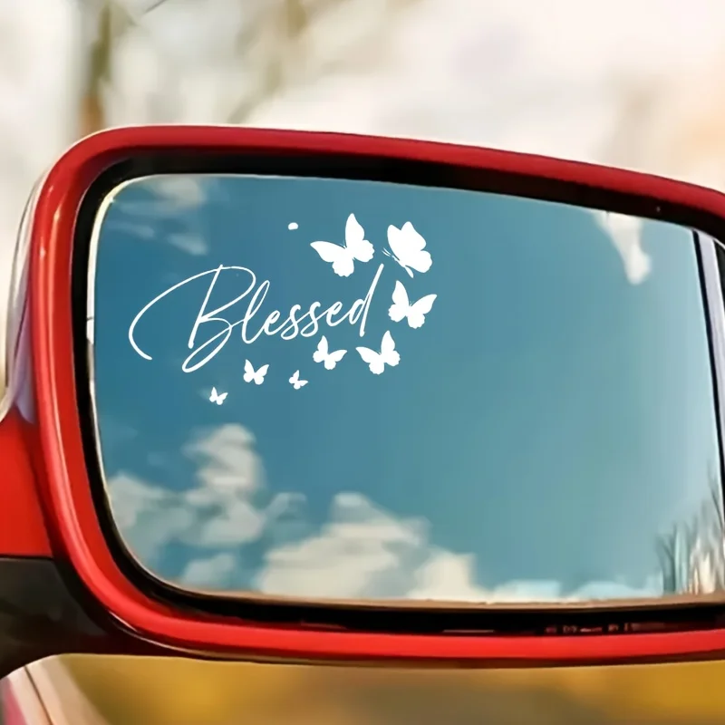Suitable for General Stickers for Car Rearview Mirrors, Water Glasses Bible Verse Rearview Mirror Decals - view 5