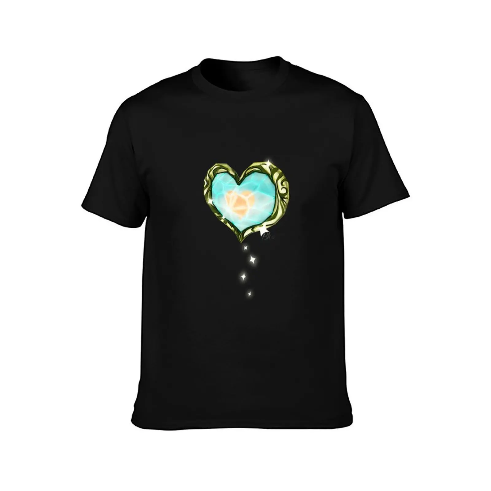 Heart Container T-Shirt Breathable Basic Cotton T-Shirt