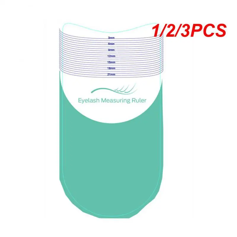 1/2/3PCS Eyelash Length Measuring Ruler Portable Eyebrow Soft Plastic Ruler Makeup Tool 3-21mm Eyelash Extension Growth