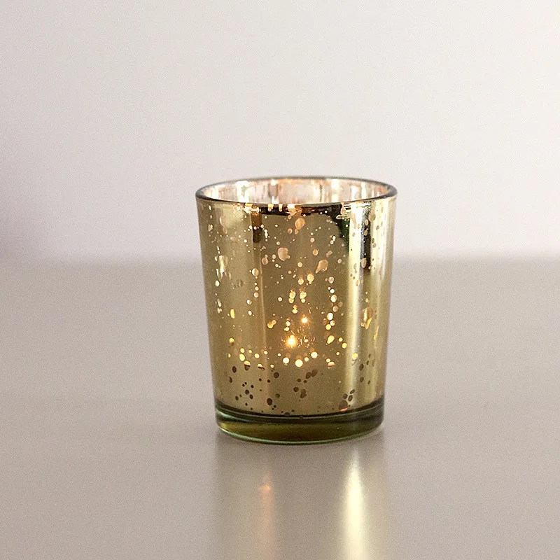 Candle Container Star Plating Silver Broken Candle Cup Candle Home Decoration Glass Candle Cup Decoration Candle Jar