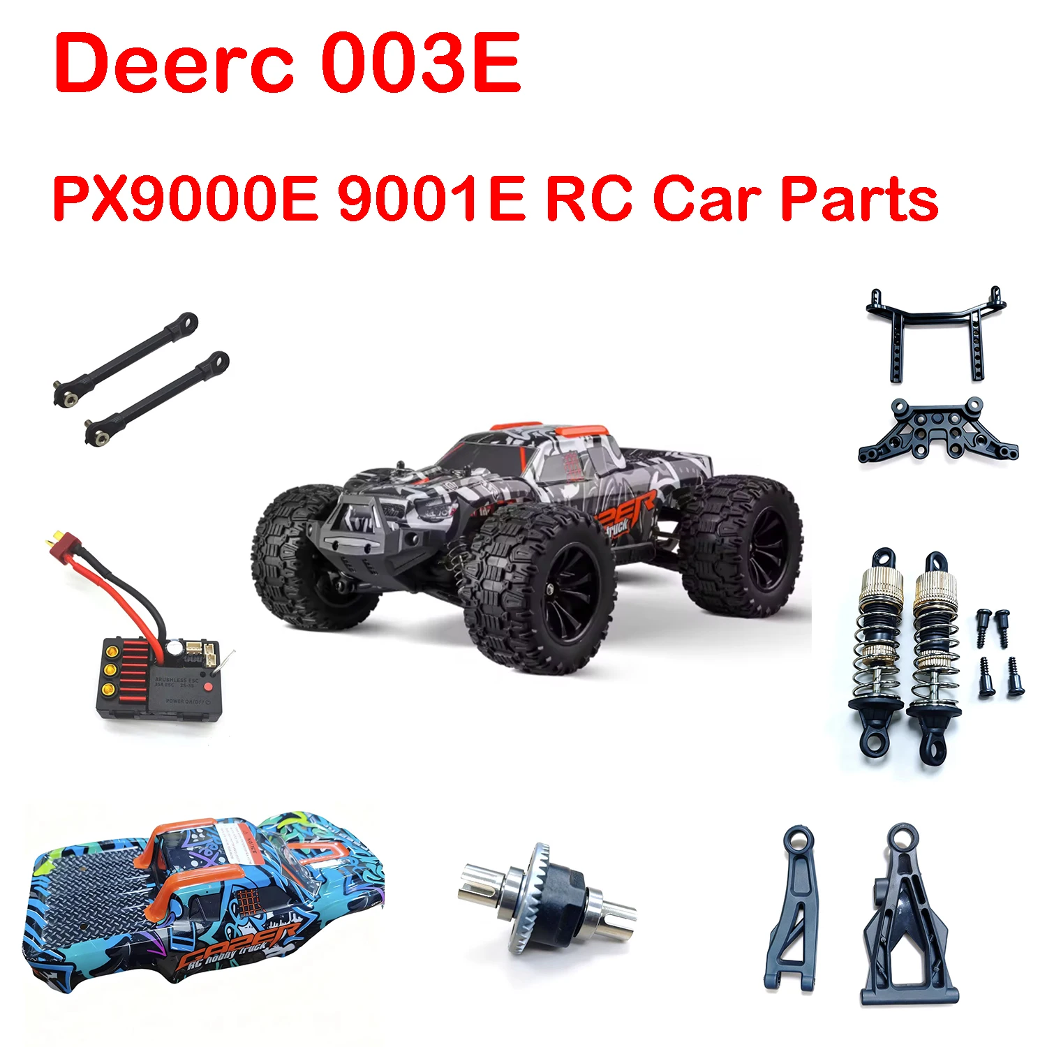 DEERC 003E RC Monster Trucks 1:14 PX9000E 9001E PXToys Parts:Shock