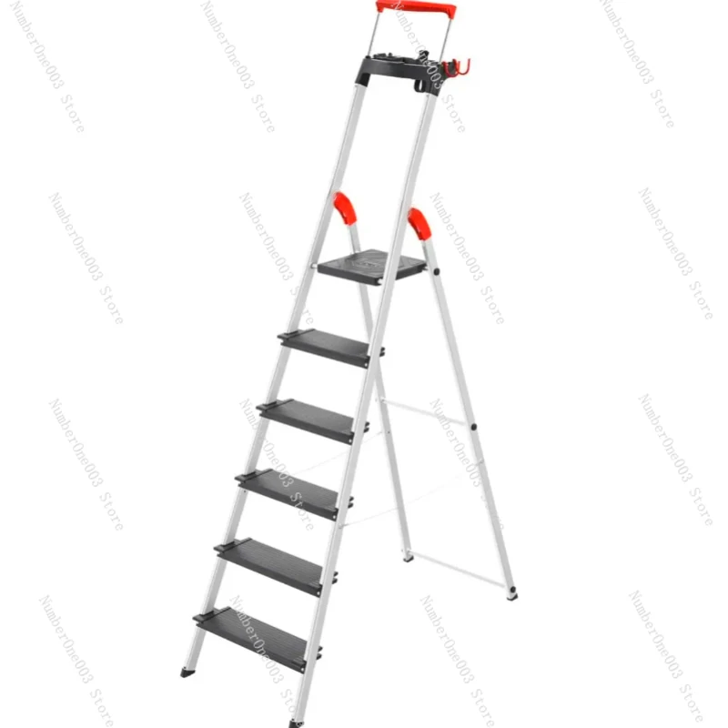 

L100 Pro Aluminum Folding Stepladder Extendable Safety Rail Folding Safety Mechanism with Platform Locking