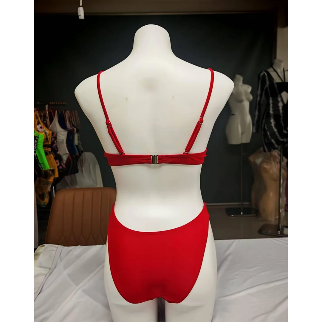 S - XXL, 13 Farben, Bikini mit Bügel, brasilianischer Bikini, Damen-Badeanzug, zweiteiliges Bikini-Set, Badebekleidung, Badeanzug, Modell V7494. – Detail 22