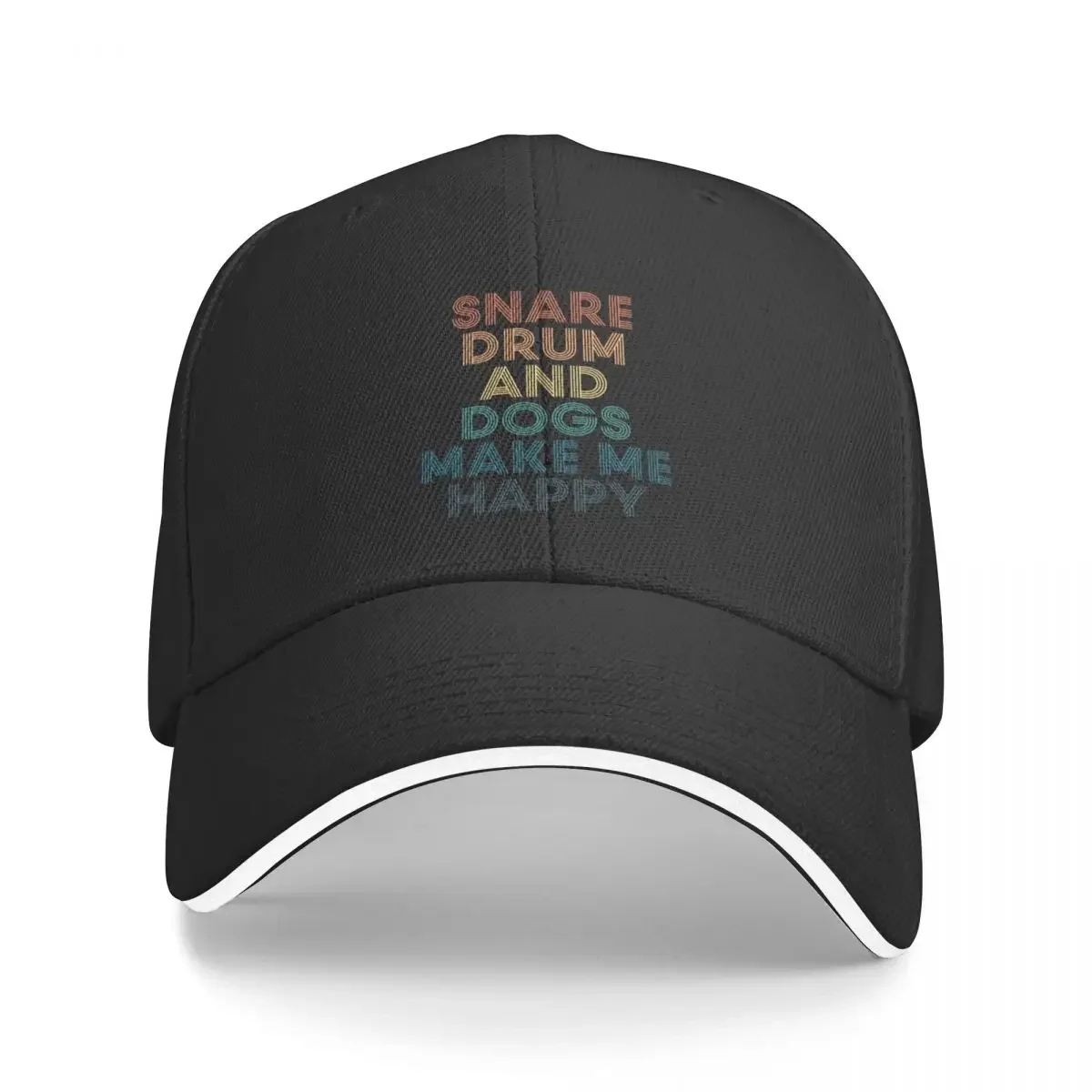 Snare Drum And Dogs Make Me Happy- Gift for Snare drum & Dogs Fans Baseball Cap Rugby Hat Luxury Brand Female Men's