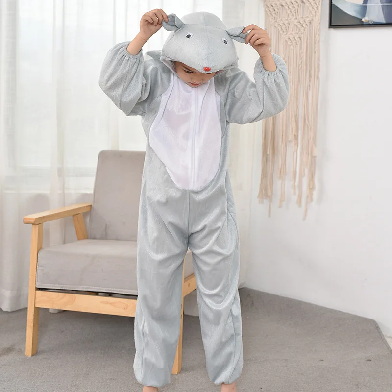 Halloween Girl Boy Animal Cute Mouse Cosplay Jumpsuits Halloween Easter Cosplay Costumes for Kids Stage Performance Costumes